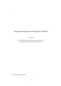 Kategoriale Regression und Loglineare Modelle1