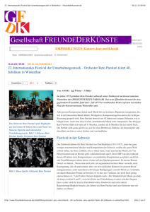 22. Internationales Festival der Unterhaltungsmusik in Winterthur