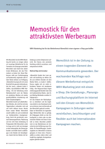 Memostick für den attraktivsten Werberaum