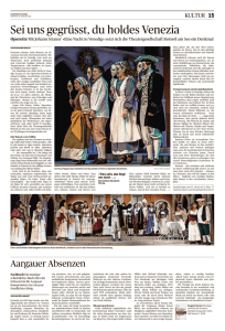18. Januar 2016 Aargauer Zeitung, Rezension