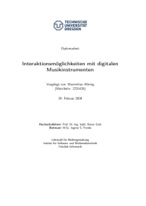 Interaktionsmöglichkeiten mit digitalen Musikinstrumenten