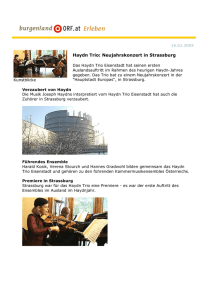Haydn Trio: Neujahrskonzert in Strassburg