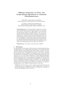 Effiziente Integration von Data- und Graph-Mining - CEUR