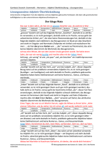 Lösungsansätze Adjektiv Überblicksübung Der kluge Matz