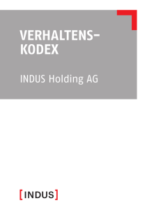 Verhaltenskodex - INDUS Holding AG
