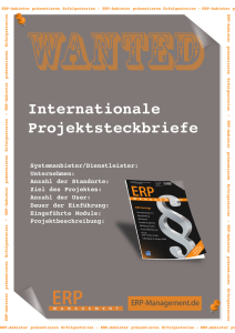 Internationale Projektsteckbriefe