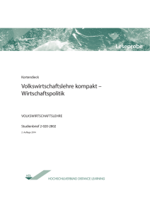 Volkswirtschaftslehre kompakt – Wirtschaftspolitik Leseprobe