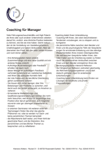 Coaching für Manager