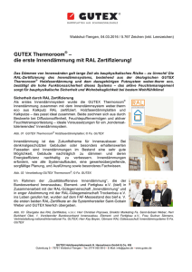 GUTEX Thermoroom® – die erste Innendämmung mit RAL