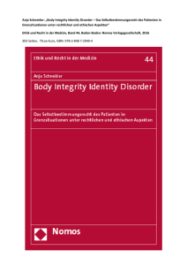 Anja Schneider: „Body Integrity Identity Disorder – Das - BIID-DACH