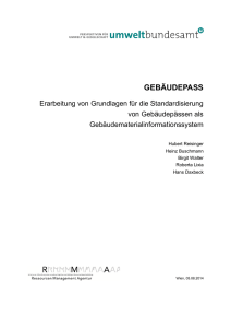 Projekt Gebäudepass als Gebäudematerialinformationssystem