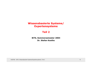 Wissensbasierte Systeme/ Expertensysteme Teil 2