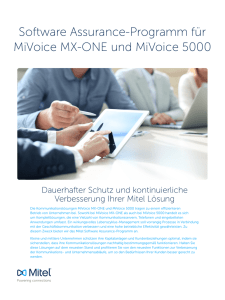 Software Assurance-Programm für MiVoice MX-ONE und