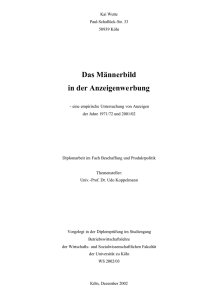 Das M&auml;nnerbild in der Anzeigenwerbung