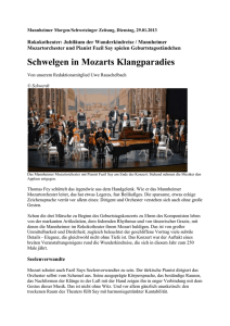 Schwelgen in Mozarts Klangparadies