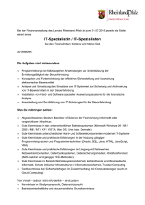 IT-Spezialistin / IT-Spezialisten - Finanzamt Trier