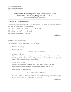 Blatt 10 - Institut für Mathematik Potsdam