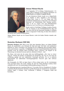 Johann Michael Haydn Deutsches Hochamt (MH 560)