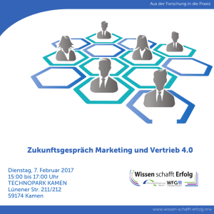Zukunftsgespräch Marketing und Vertrieb 4.0