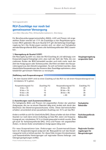 RLV-Zuschläge nur noch bei gemeinsamer Versorgung