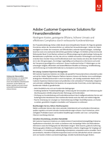 Adobe Customer Experience Solutions für Finanzdienstleister