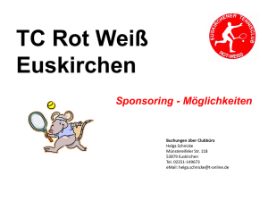 Konzept zur Förderung des Tennis-sports im TC Rot Weiss Euskirchen