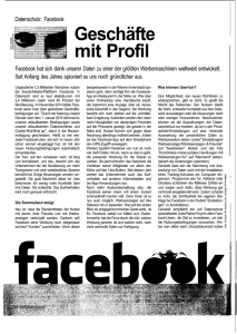 Facebook – Geschäfte mit Profil, Interview mit Knyrim, Konsument 2