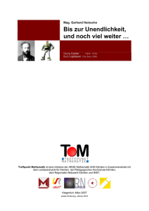 Bis zur Unendlichkeit - Treffpunkt Mathematik / tom.pi