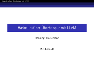 Haskell auf der Überholspur mit LLVM