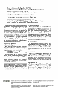 Chemie polyfunktioneller Liganden, XLIV [1] Darstellung und
