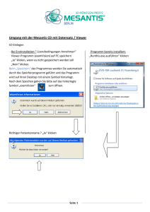 Umgang mit der Mesantis CD mit Datensatz / Viewer