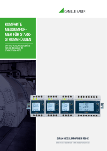SIRAX Messumformer Reihe - Camille Bauer Metrawatt AG