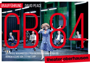 Uraufführung David Peace - beim Theater Oberhausen