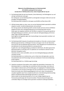 1 Allgemeine Geschäftsbedingungen der Marketing GmbH (FN