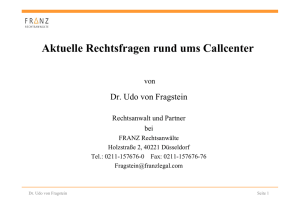 Handout - Erfolgreiches Contactcenter