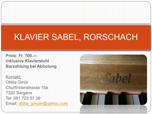 klavier sabel, rorschach - Musikschule Sarganserland