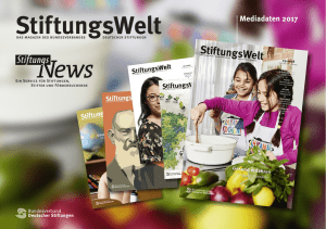 Mediadaten 2017 - Bundesverband Deutscher Stiftungen
