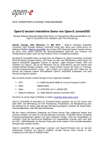 Open-E lanciert interaktive Demo von Open