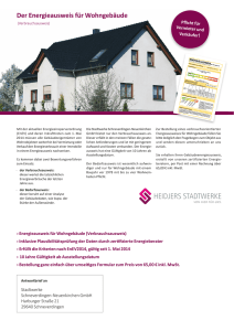 Bestellung Energieausweis für Wohngebäude