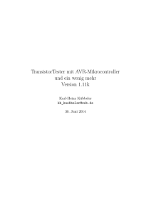 TransistorTester mit AVR-Mikrocontroller und ein wenig mehr