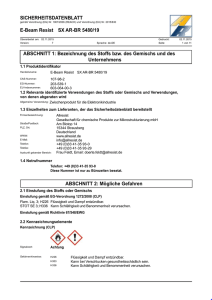 SICHERHEITSDATENBLATT E-Beam Resist SX AR