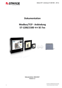 Dokumentation Modbus/TCP-Anbindung