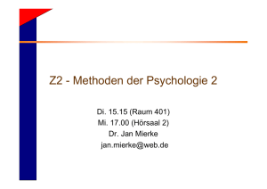 Z2 - Methoden der Psychologie 2 - AOW-Bonn