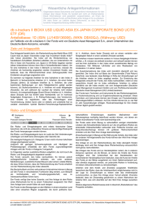 Wesentliche Anlegerinformationen - db X-trackers