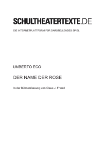 DER NAME DER ROSE - Schultheatertexte