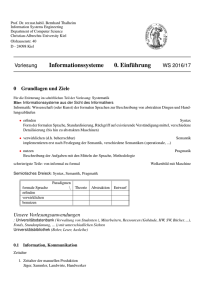 Informationssysteme 0. Einf ¨uhrung