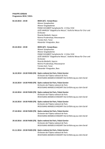 PHILIPPE JORDAN Programme 2014 / 2015: 02.10.2014
