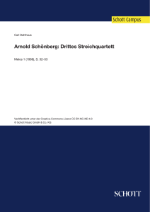 Arnold Schönberg - Drittes Streichquartett, Melos 1 (1988)