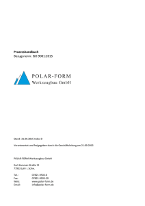 Prozesshandbuch Bezugsnorm: ISO 9001:2015