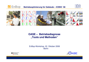 OASE – Betriebsdiagnose „Tools und Methoden“